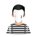 mime. Vector illustration decorative background design