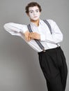 Mime and virtual promotion board Royalty Free Stock Photo