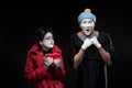 Mimes in love Royalty Free Stock Photo