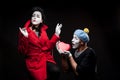 Mimes in love Royalty Free Stock Photo