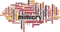 Mimicry word cloud