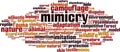 Mimicry word cloud Royalty Free Stock Photo