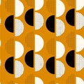 Mimimal half of circle with small polka dots trendy modern style seamless pattern on vector ,Design for fashion fabric ,web,