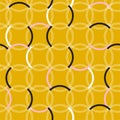 Mimimal stylish of line circle trendy modern style seamless pattern on vector ,Design for fashion fabric ,web,wallpaper ,and all