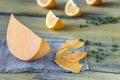 Mimolette cheese Royalty Free Stock Photo