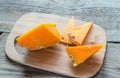 Mimolette cheese Royalty Free Stock Photo