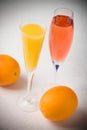 Mimosa and Kir Royal Royalty Free Stock Photo