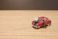 a min figures of a people and car Royalty Free Stock Photo