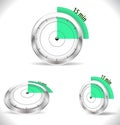 15 min timers, fifteen minutes alarm Royalty Free Stock Photo