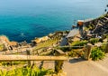 The Minack Theatre on the edge of the cliffs