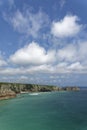 Minack Theatre and Porthcurno in Lands End Royalty Free Stock Photo