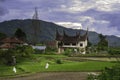 Minangkabau traditional house in the evening.