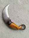 Minangkabau traditional weapon kerambit knife