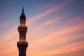 Minaret Against the Sunset Royalty Free Stock Photo