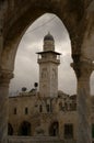 Minaret of Al Aksa Mosque, Jerusalem, Israel Royalty Free Stock Photo