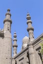 Minaret of al Rifai mosque against a bright blue sky,Cairo, Egypt. Royalty Free Stock Photo