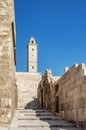 Minaret in aleppo citadel landmark in syria Royalty Free Stock Photo