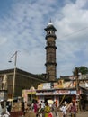 The minaret of an ancient mosque in Burhanpur Royalty Free Stock Photo