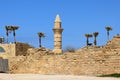 Minaret of Caesarea Maritima in ancient city of Caesarea, Israel