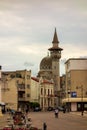 Minaret and dome of the Grand Mosque of Constana also known as the Carol I Mosque