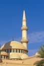 Minaret and dome of a Muslim islamic mosque