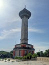 the minaret of the grand mosque in Semarang, Central Java, Indonesia Royalty Free Stock Photo