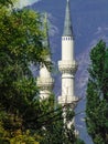 Minaret of the Great Mosque of Tirana.