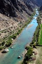 The Minaret of Jam, a UNESCO site in central Afghanistan. View of the Harirud river from the top. Royalty Free Stock Photo