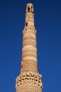 The Minaret of Jam, a UNESCO site in central Afghanistan. Showing detail of the upper part of the tower.