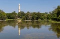 Minaret in Lednice Castle park Royalty Free Stock Photo