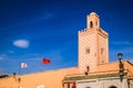 Minaret in Marrakesh, Moroco.