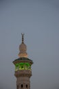 Minaret of Masjid Haram from Mecca - Saudi Arabia. Evening time. Iftar time in Ramadan. Royalty Free Stock Photo