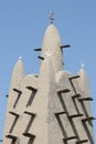 Minaret of a mosk made of mud in Mali Royalty Free Stock Photo