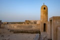 Minaret of a mosque of an abandoned fishing village, Qatar Royalty Free Stock Photo