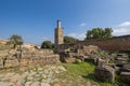 Minaret of the mosque in Chellah in Rabat, Morocco Royalty Free Stock Photo