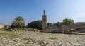 Minaret of the mosque in Chellah in Rabat, Morocco Royalty Free Stock Photo