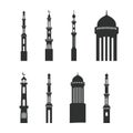 Minaret Mosque vector illustration on white background Royalty Free Stock Photo