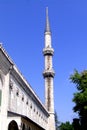 Minaret near of the Sultan Ahmed Mosque Royalty Free Stock Photo