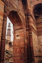 Minaret Qutub Minar, New Delhi, India Royalty Free Stock Photo