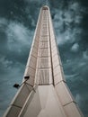 Minaret of Shah Faisal Mosque Masjid during sunny and cloudy day Islamabad Pakistan Royalty Free Stock Photo