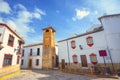Minaret of small old mosque San Sebastian in Ronda. Malaga province, Andalusia, Spain