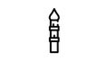 minaret tower black icon animation