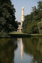 Minaret tower in gardens of chateau Lednice