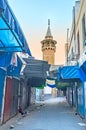 The minaret of Youssef Dey mosque in Tunis