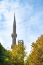 Minarets of the Blue Mosque against the sky in Istanbul. Landmarks of Turkey. Turkey. Istanbul. September 25, 2021 Royalty Free Stock Photo