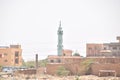 Minarets of Islamic mosques from the `Lamab` and `Rimila` neighborhoods in Khartoum, Sudan in the neighborhoods inhabited by middl