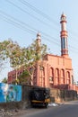 The minarets of the Jamia Masjid mosque on the outskirts of the city of Mangaluru