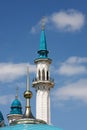 Minarets of the mosque in Kazan Kremlin Royalty Free Stock Photo