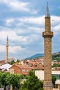 Minarets of mosques Bajrakli and Arasta in Prizren, Kosovo