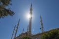 Minarets of the Muslim mosque of Mersin built with Ottoman architecture